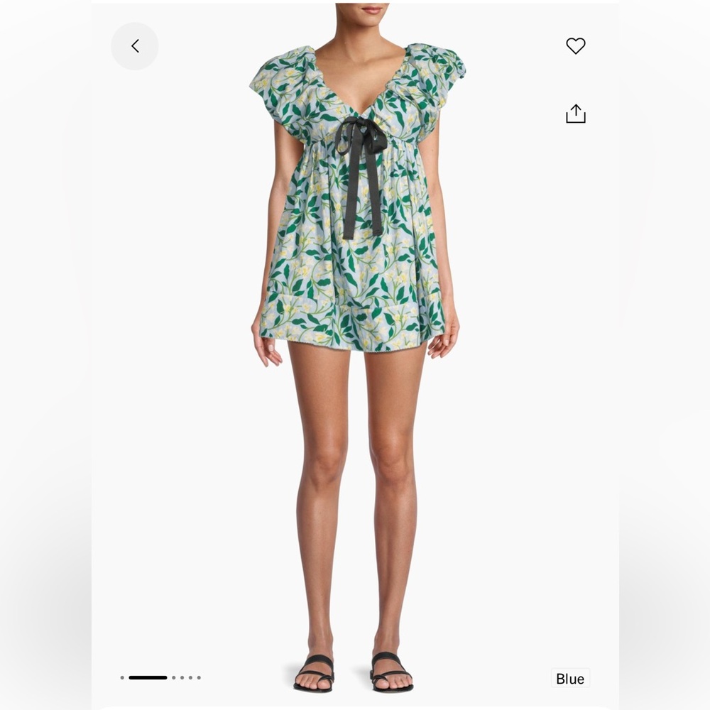 Agua by Agua Bendita Blue Floral Mini Dress - Picture 6 of 8